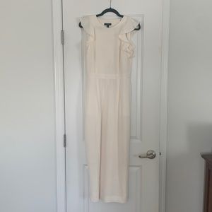 Jcrew Ivory Crepe Jumpsuit